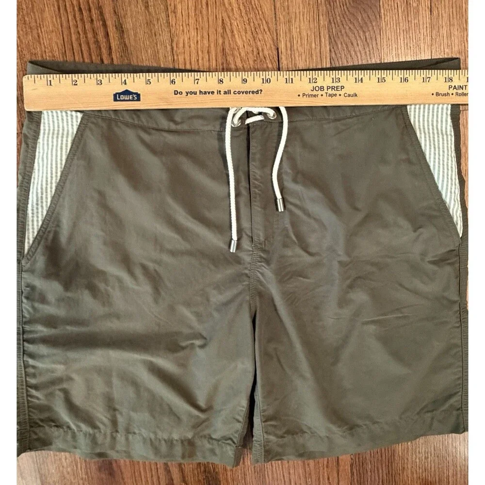 Solid & Striped The Board Shorts Swim Trunks Olive Green Men’s XL Lined